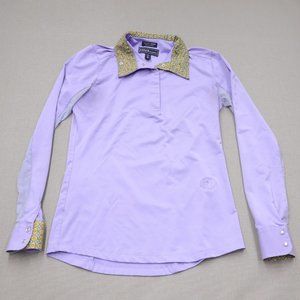 Essex Classics Talent Yarn Ladies Small Equestrian Show Shirt Dressage Purple